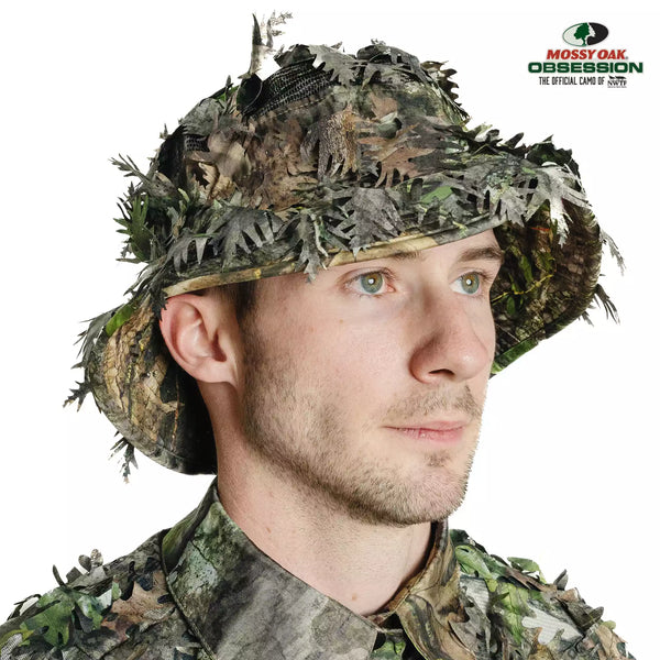 2-in-1 Leafy Face Mask and Bucket Hat (Adjustable, OSFM)