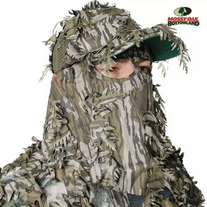 3D Leafy Camo Face Mask Ball Cap in Mossy Oak and Realtree (Adj, OSFM)