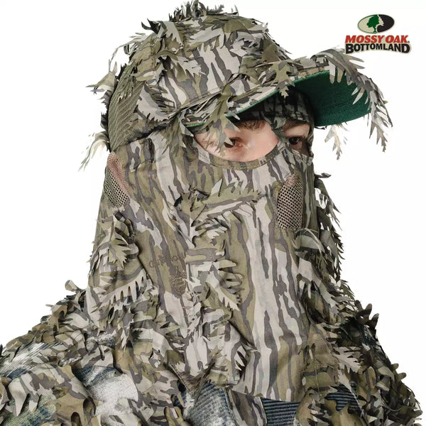 2-in-1 FRONT Leafy Face Mask and Camo Hat (Adjustable,OSFM)