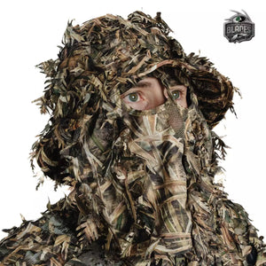 3D Leafy Camo Face Mask Bucket Hats in Mossy Oak and Realtree - Adjustable OSFM