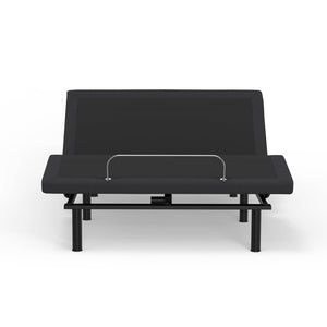 Adjustable Queen Bed Base with Voice Command and LED Lights - Black