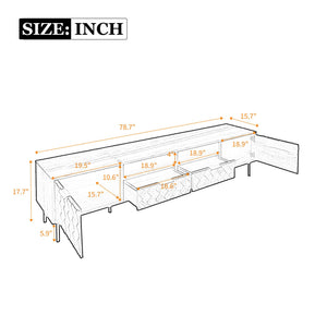 TV Stand for TVs Up to 85" with Closed Storage - Walnut