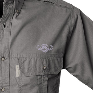 Trail Shirt for Men with Embroidered Buffalo Logo - S/Sleeve