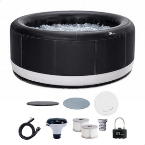 MSpa Round Inflatable Bubble Massage Spa, 4 to 6 Person Hot Tub, Super Camaro