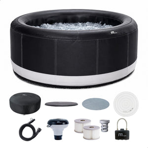 MSpa Round Inflatable Bubble Spa with Energy Efficient Cover, Super Camaro
