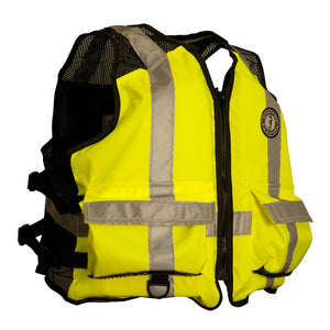 Mustang High Visibility Industrial Mesh Vest - Fluorescent Yellow/Green/Black - XXL/3XL - TRAPSKI