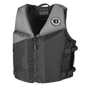 Mustang Young Adult REV Foam Vest - Grey/Light Grey/Fluorescent Yellow - Universal [MV360002-812-0] - TRAPSKI
