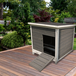 My Backyard Farm 29 x 30 x 27.9 Inch Nesting & Roosting Box w/Metal Tray, Gray