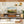 Mirrored TV Stand for TV up to 65 Inch with Spacious Tabletop and 2 Storage Cabinets-Natural