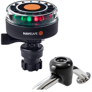 Navisafe Navilight 2NM Tricolor w/Navimount Base Rail Mount - Black - TRAPSKI