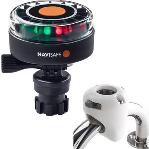 Navisafe Navilight 2NM Tricolor w/Navimount Base Rail Mount - White - TRAPSKI