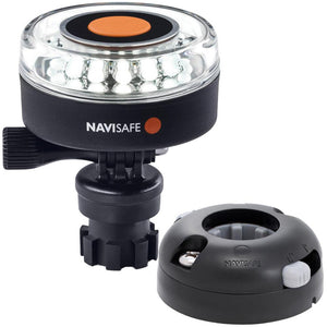 Navisafe Navilight 360 2NM White w/Navimount Base Horizontal Mount - Black - TRAPSKI