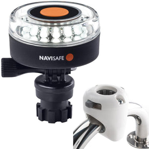 Navisafe Navilight 360 2NM White w/Navimount Base Rail Mount - White - TRAPSKI
