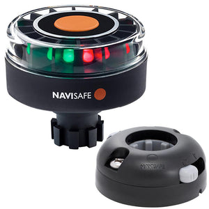 Navisafe Navilight Tricolor 2NM w/Navibolt Base Horizontal Mount - Black - TRAPSKI