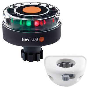 Navisafe Navilight Tricolor 2NM w/Navibolt Base Vertical Mount - White - TRAPSKI