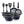 NutriChef 11 Piece Nonstick Diamond Pattern Kitchen Cookware Set, Dark Blue
