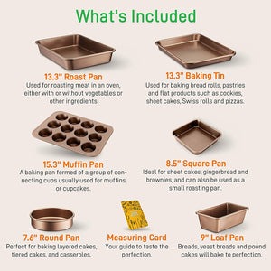 NutriChef 20 Piece Nonstick Kitchen Cookware Pots & Pans Set, Bronze (4 Pack) - TRAPSKI