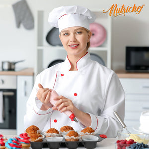 NutriChef Kitchen Deluxe Oven Non Stick Gray Carbon Steel 8 Piece Bakeware Set