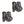NutriChef Deluxe Oven Non Stick Gray Carbon Steel 8 Piece Bakeware Set (2 Pack)