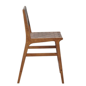 Nebuluxe Faux Leather Woven Counter Stool