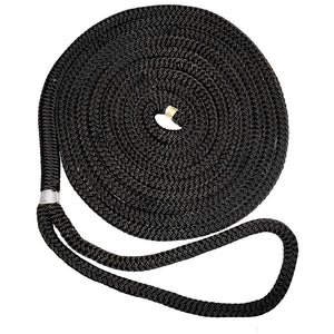 New England Ropes 1/2" Double Braid Dock Line - Black - 35 - TRAPSKI