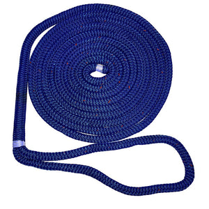 New England Ropes 5/8" Double Braid Dock Line - Blue w/Tracer - 15 - TRAPSKI