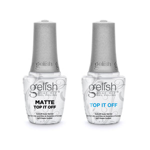 Gelish Matte & Gloss Duo Top It Off Soak Off Gel Nail Polish Sealer Clear Coat - TRAPSKI