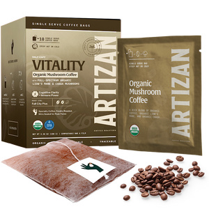 Organic Mushroom Coffee Singles Vitality with Lion’s Mane & Chaga