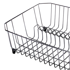 Rubbermaid Home Kitchen Gadget Twin Sink 11 Slot Dish Rack Drainer, Black Chrome