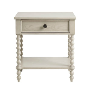 Nightstand With 1 Drawer And Turned Legs
