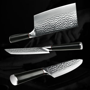 Noir Professional Chef Knife Set with G10 Handle