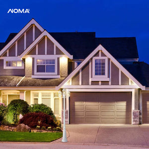 NOMA 7' Outdoor Lamp Post Triple Head All Weather Classic Decor Light, White