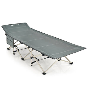 28.5 Inch Extra Wide Sleeping Cot for Adults with Carry Bag-Green