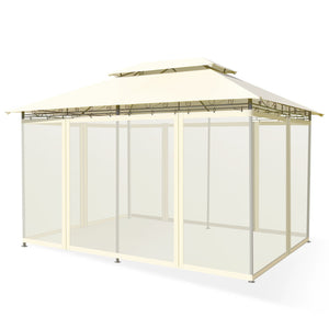 10 Feet x 13 Feet Tent Canopy Shelter with Removable Netting Sidewall