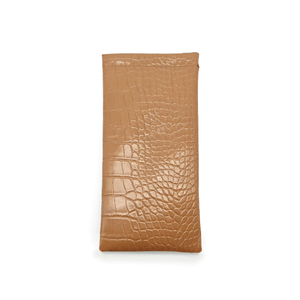 Nude Faux Croco Soft Pouch - TRAPSKI