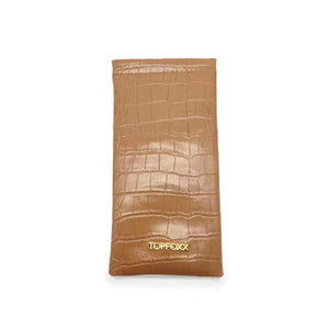 Nude Faux Croco Soft Pouch - TRAPSKI