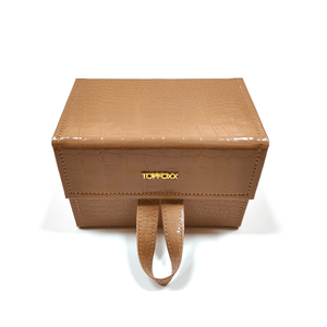 Nude Faux Croco Travel Case - TRAPSKI