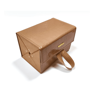 Nude Faux Croco Travel Case - TRAPSKI