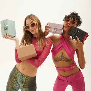 Nude Faux Croco Travel Case - TRAPSKI