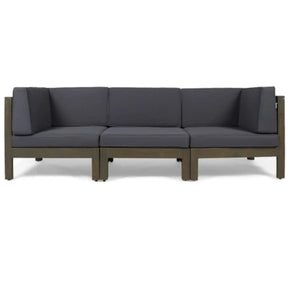 Oana 3 Piece Outdoor Sofa Set with Water Resistant Cushions - Multiple Colors