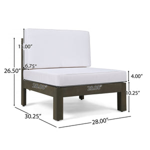 Oana 5-Piece V Shape Sofa Set - White