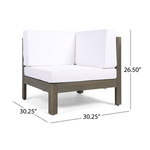 Oana 5-Piece V Shape Sofa Set - White