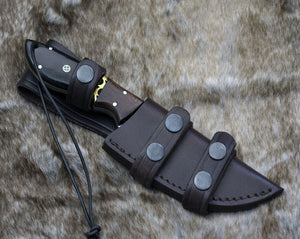 Oathkeeper Deer Skinning Knife with Horn & Rosewood Handle