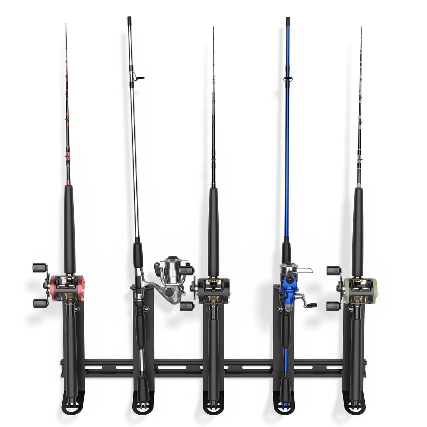 Olakee Fishing Rod Holders Fishing Gear Fishing Equipment Organizers  Fishing Pole Holders up to 12 Rods Fishing Rod Tackle Cart for Garage Home  Entryway Corner, Black : : Sports, Fitness & Outdoors