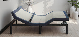Twin XL Adjustable Bed Base with Head/Foot Tilt and Lumbar Adjustment - Blue Gray