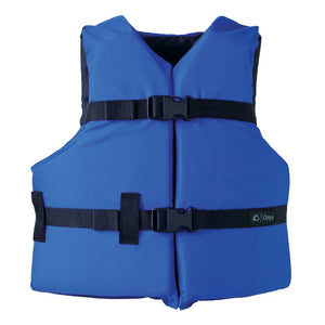 Onyx Nylon General Purpose Life Jacket - Youth 50-90lbs - Blue - TRAPSKI