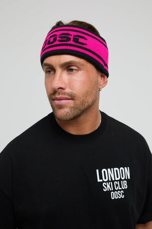 OOSC Après Headband - Black and Pink - TRAPSKI