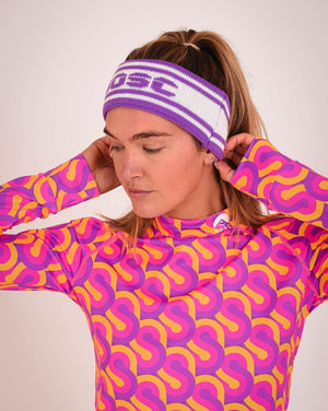 OOSC Après Headband - Purple, White - TRAPSKI