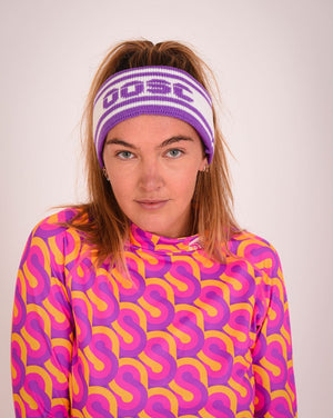 OOSC Après Headband - Purple, White - TRAPSKI
