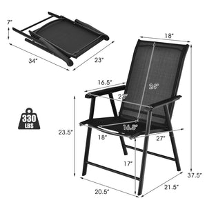 4-Pack Patio Folding Chairs Portable for Outdoor Camping